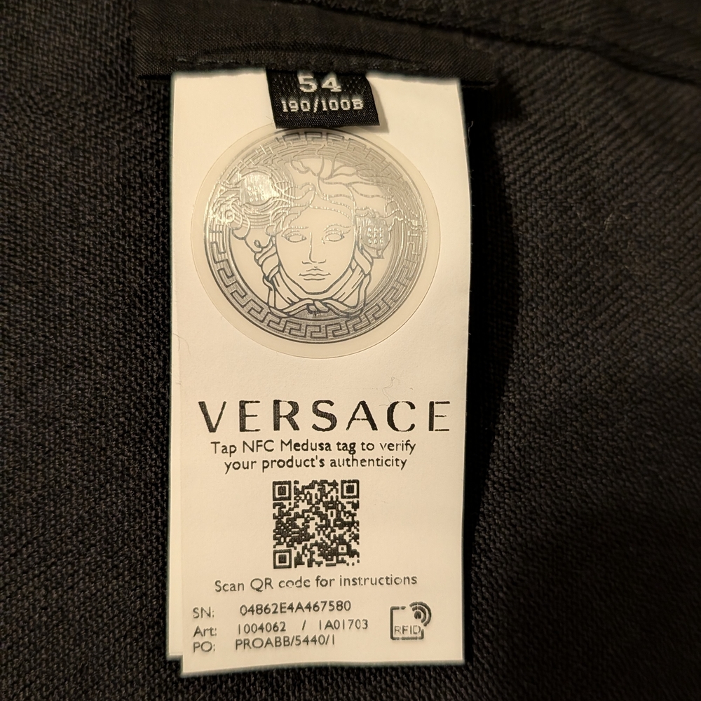 Versace Black Jacket with Gold Accents - Picture 5 of 9